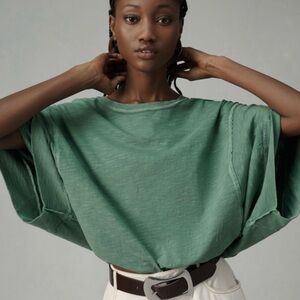 Pilcro Anthropologie Green Short Sleeve Top